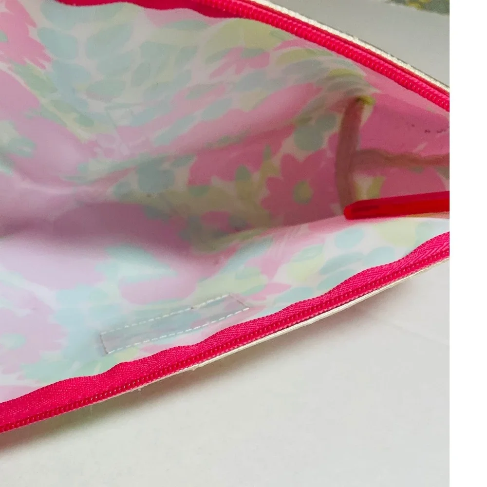 Lilly Pulitzer for Estee Lauder Women's Pink Floral Makeup Bag Ideal For Travel